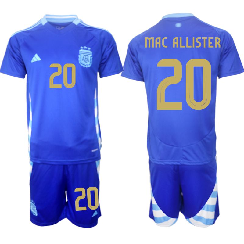 Men 2024-2025 Season Argentina away blue #20 Soccer Jersey